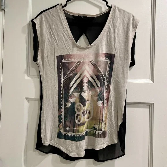 Express sheer open back top - Picture 1 of 7